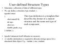 User-defined Structure Types PowerPoint PPT Presentation