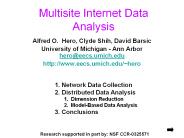 Multisite Internet Data Analysis