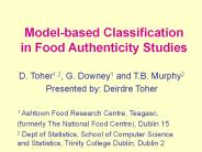 Model-based Classification in Food Authenticity Studies