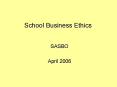 School Business Ethics PowerPoint PPT Presentation