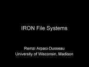 IRON File Systems