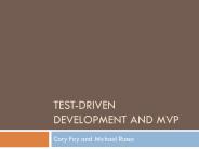 Test-Driven Development and MVP