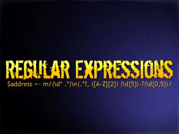 PPT – Regular Expressions PowerPoint presentation | free to download ...