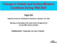 Changes in Global Land Surface Moisture Conditions During 1950-2004