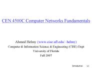 CEN 4500C Computer Networks Fundamentals