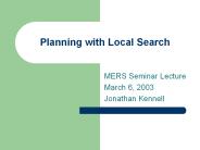Planning with Local Search