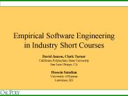Empirical Software Engineering in Industry Short Courses