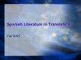 Spanish Literature in Translation PowerPoint PPT Presentation