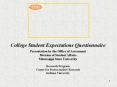 College Student Expectations Questionnaire PowerPoint PPT Presentation