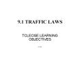 9'1 TRAFFIC LAWS PowerPoint PPT Presentation