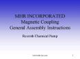 MHR INCORPORATED Magnetic Coupling General Assembly Instructions PowerPoint PPT Presentation