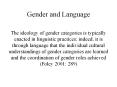 Gender and Language PowerPoint PPT Presentation