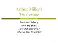 Arthur Millers The Crucible PowerPoint PPT Presentation