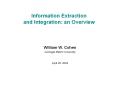 Information%20Extraction%20and%20Integration:%20an%20Overview PowerPoint PPT Presentation