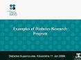 Examples of Diabetes Research Projects PowerPoint PPT Presentation