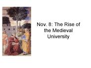 Nov. 8: The Rise of the Medieval University
