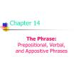 The Phrase: Prepositional, Verbal, and Appositive Phrases PowerPoint PPT Presentation
