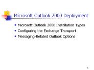 Microsoft Outlook 2000 Deployment