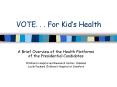 VOTE' ' ' For Kids Health PowerPoint PPT Presentation