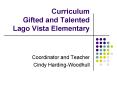 Curriculum Gifted and Talented Lago Vista Elementary PowerPoint PPT Presentation