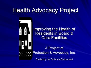 Health Advocacy Project