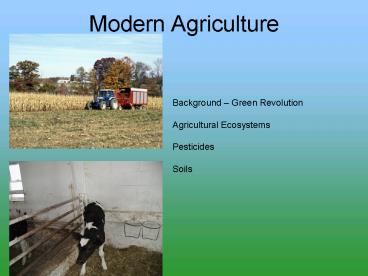 Modern Agriculture