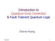 Introduction to Quantum Error Correction
