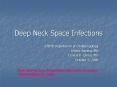 Deep Neck Space Infections PowerPoint PPT Presentation