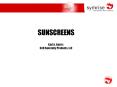 SUNSCREENS PowerPoint PPT Presentation
