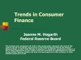 Trends in Consumer Finance PowerPoint PPT Presentation
