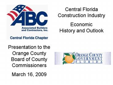 Presentation to the Orange County Board of County Commissioners