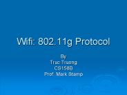 Wifi: 802.11g Protocol