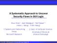 A Systematic Approach to Uncover Security Flaws in GUI Logic PowerPoint PPT Presentation