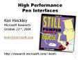 High Performance Pen Interfaces PowerPoint PPT Presentation
