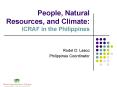 People, Natural Resources, and Climate: ICRAF in the Philippines PowerPoint PPT Presentation