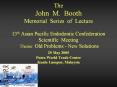 The John M. Booth Memorial Series of Lecture 13th Asian Pacific Endodontic Confederation    Scientific Meeting Theme: Old Problems - New Solutions 25 May 2005 PowerPoint PPT Presentation