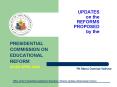 UPDATES on the REFORMS PROPOSED by the PowerPoint PPT Presentation