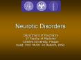 Neurotic Disorders PowerPoint PPT Presentation