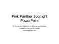 Pink Panther Spotlight PowerPoint PowerPoint PPT Presentation