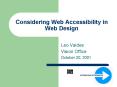 Considering Web Accessibility in Web Design PowerPoint PPT Presentation