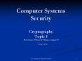 Computer Systems Security Cryptography Topic 1 Main Source: Pfleeger PowerPoint PPT Presentation