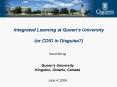 Integrated Learning at Queens University or CDIO in Disguise PowerPoint PPT Presentation
