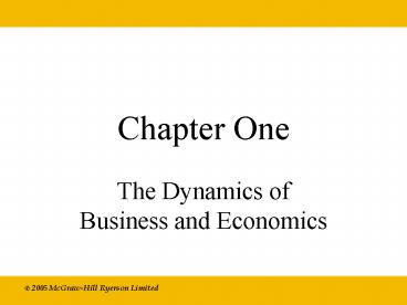 PPT – Chapter One PowerPoint presentation | free to view - id: 615ea-ZGE3M