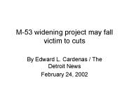 M-53 widening project may fall victim to cuts