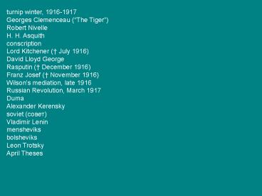 turnip winter, 19161917