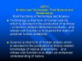 UNIT 3 Science and Technology: Their Natures and Relationship PowerPoint PPT Presentation