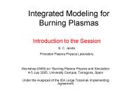 Integrated Modeling for Burning Plasmas