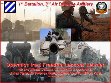 1st Battalion, 3rd Air Defense Artillery