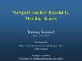 Newport Healthy Residents, Healthy Homes PowerPoint PPT Presentation