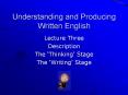 Understanding and Producing Written English PowerPoint PPT Presentation